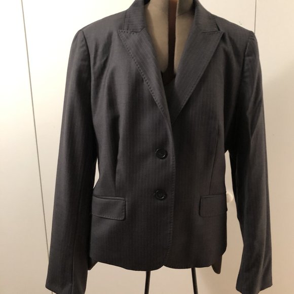 J. Crew beautiful dr grey pin stripe jacket - Picture 2 of 7